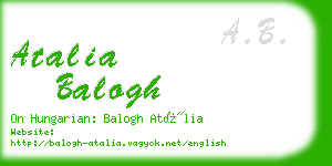 atalia balogh business card
